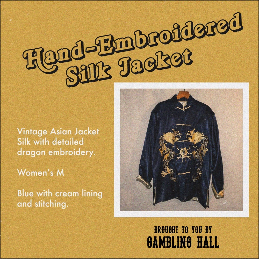 VINTAGE HAND-EMBROIDERED SILK JACKET